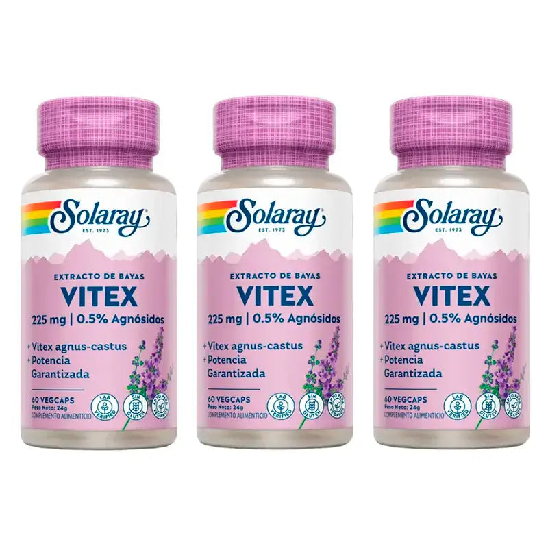 Solaray Vitex (Chasteberry) Packung 3 x 60 Kapseln