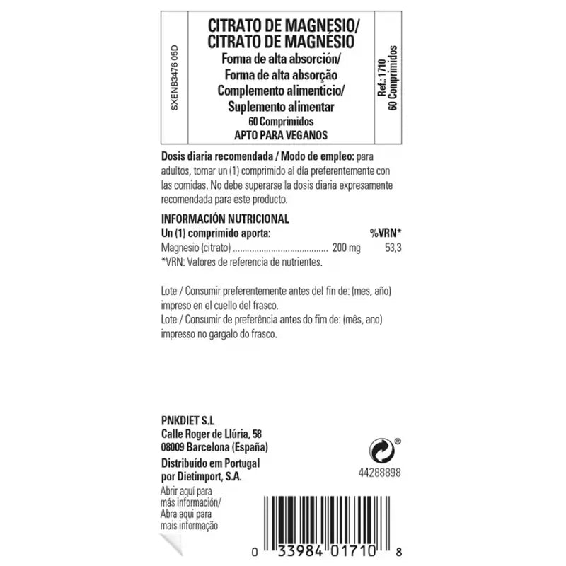 Solgar Magnesium-Zitrat, 120 Tabletten