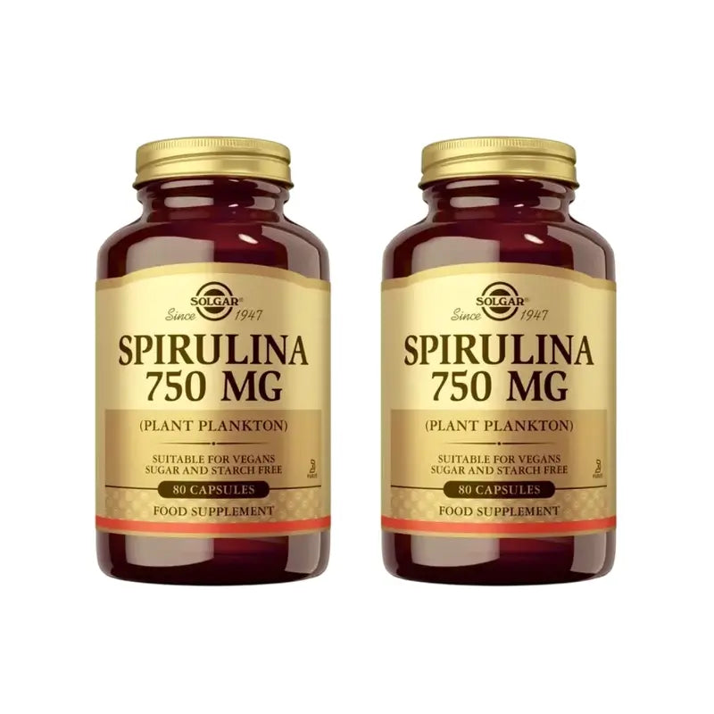 Solgar Spirulina 750Mg, 2X80 Kapseln
