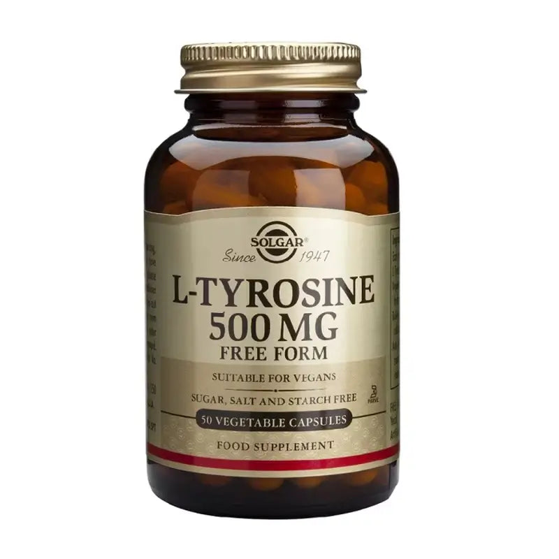 Solgar L-Tyrosin 500mg, 50 Veggie-Kapseln