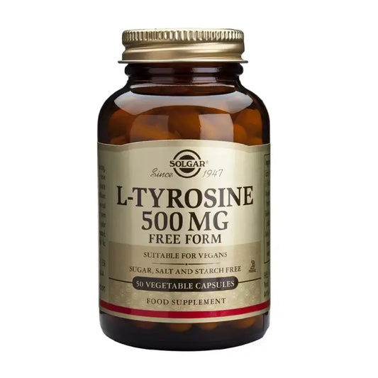 Solgar L-Tyrosin 500mg, 50 Veggie-Kapseln