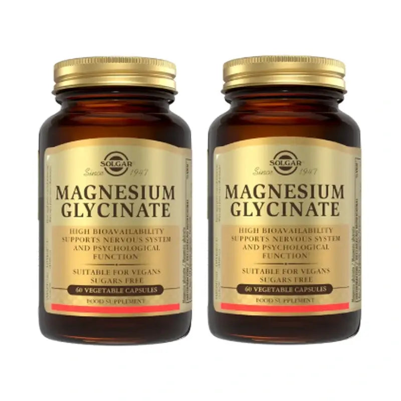 Solgar Magnesium Bisglycinate, Pack 2 x 60 Veggie Capsules