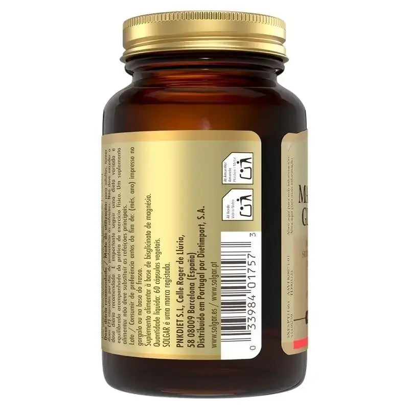 Solgar Magnesium Bisglycinat, Packung 2 x 60 Veggie-Kapseln