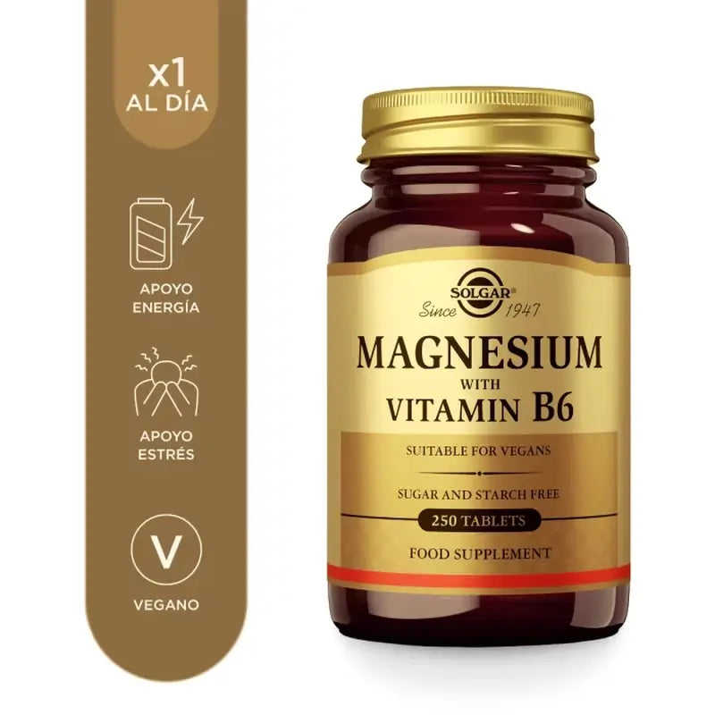 Solgar Magnesium mit Vitamin B6, 250 Tabletten