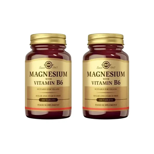 Solgar Magnesium + Vitamin B6, 2X100 Tabletten
