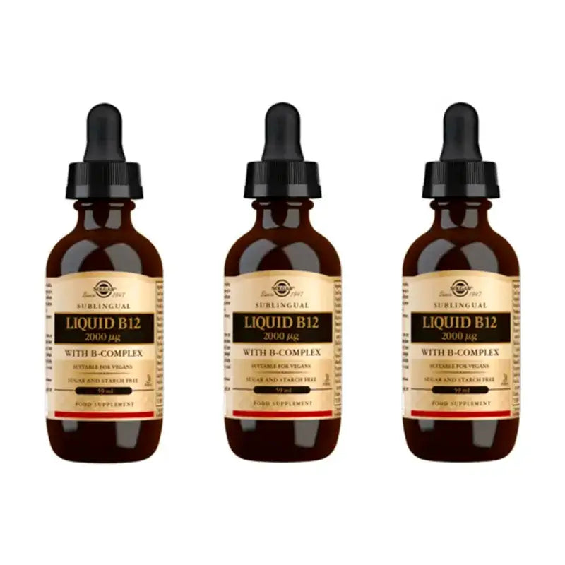 Solgar Vitamin B12 flüssig mit BComplex Packung 3 x 59 ml