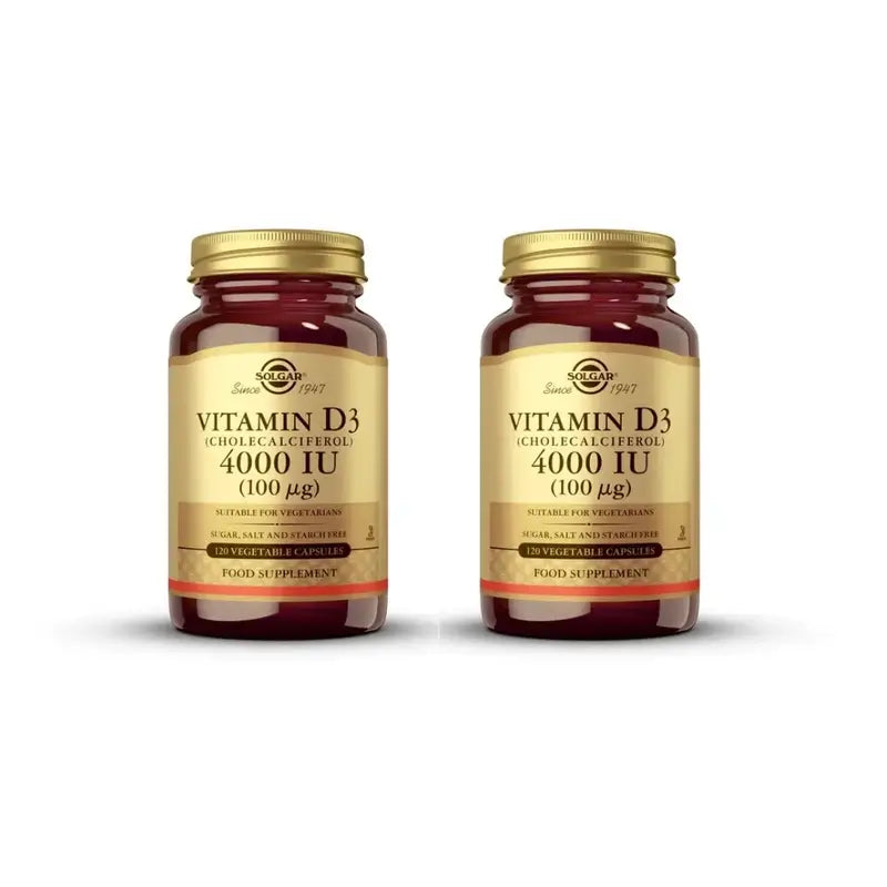 Solgar Vitamin D3 4000 IU, 2X120 Kapseln