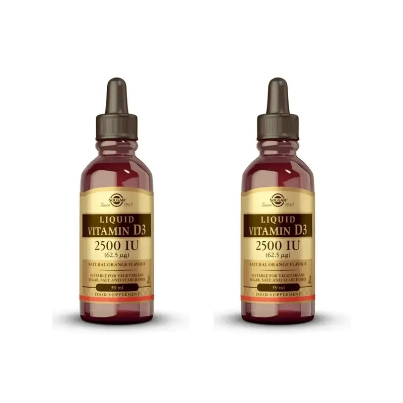 Solgar Vitamin D3 Flüssigkeit 2500 Ui, 2X59 Ml