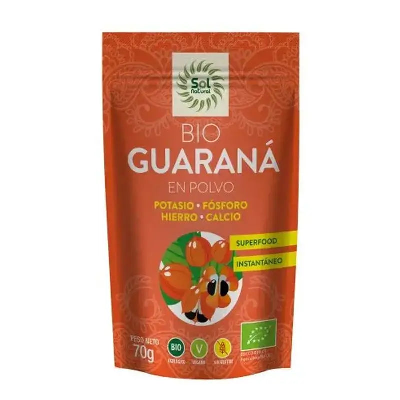 Solnatural Guarana-Pulver Bio , 70 g