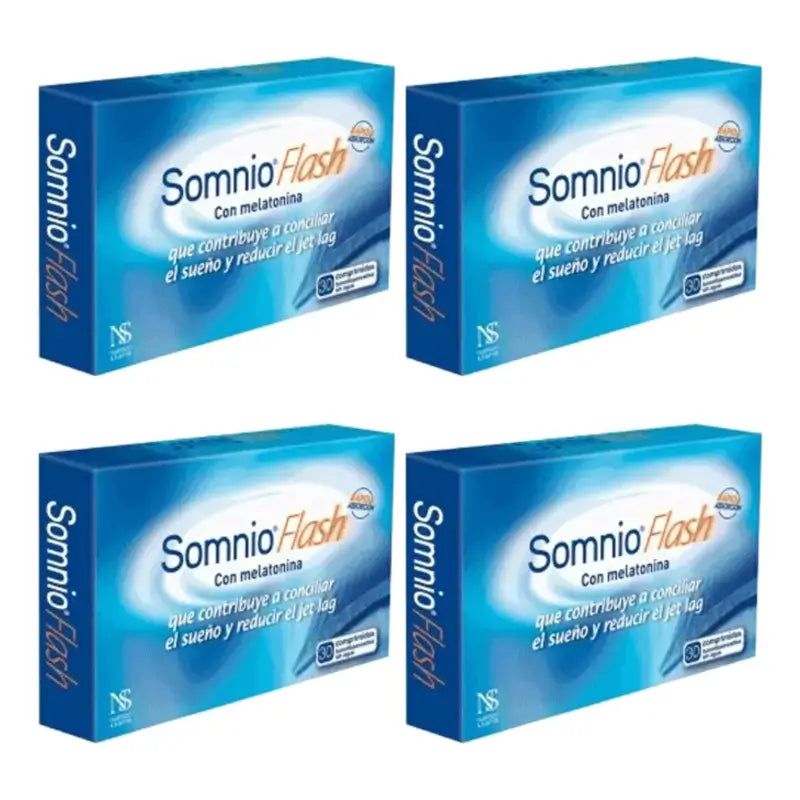 SOMNIO Flash 1.8 – zum Einschlafen, 4 x 60 Tabletten