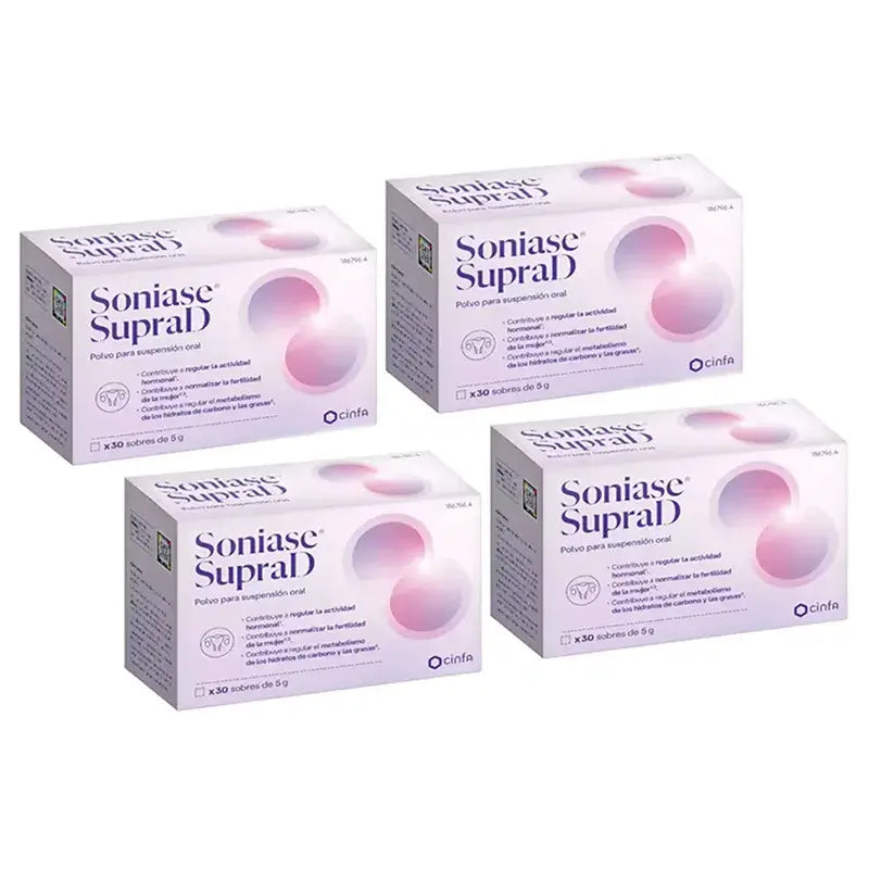 Soniase Supra D, Packung 4 x 30 Sachets x 5 Gramm