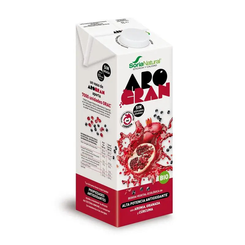 Soria Natural Arogran Reis Getränk mit Aronia Granatapfel 1Lt 6Ud