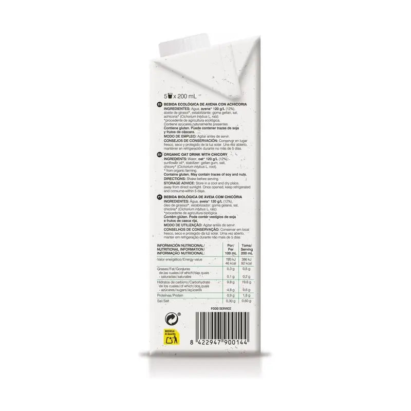 Soria Natural Oatmeal Vegetable Drink mit Algen-Calcium 1Lt 6Uds.