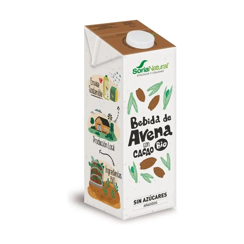 Soria Natural Pflanzliches Hafergetränk mit Kakao, 6 x 1 l
