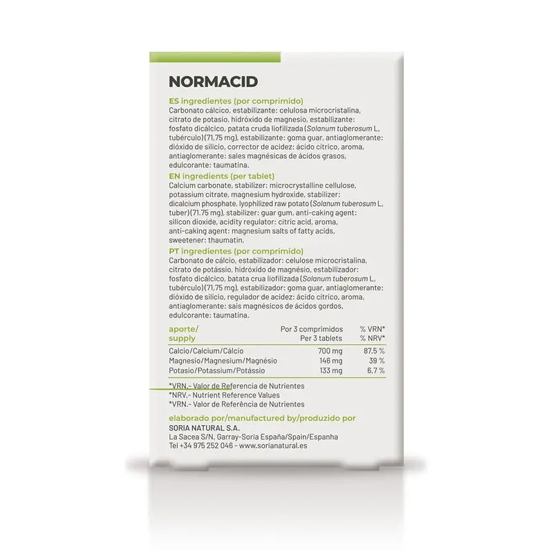 Soria Natural Normacid 1250 Mg, 32 Tabletten