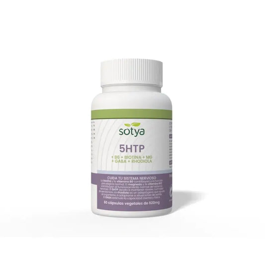 Sotya 5HTP+B6+Biotin+Mg+Gaba+Rhodiola 620mg, 60 Veggie-Kapseln