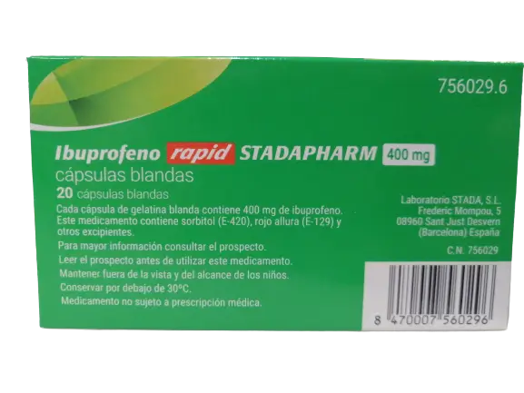 Stadapharm Ibuprofen Rapid 400 mg, 20 Kapseln