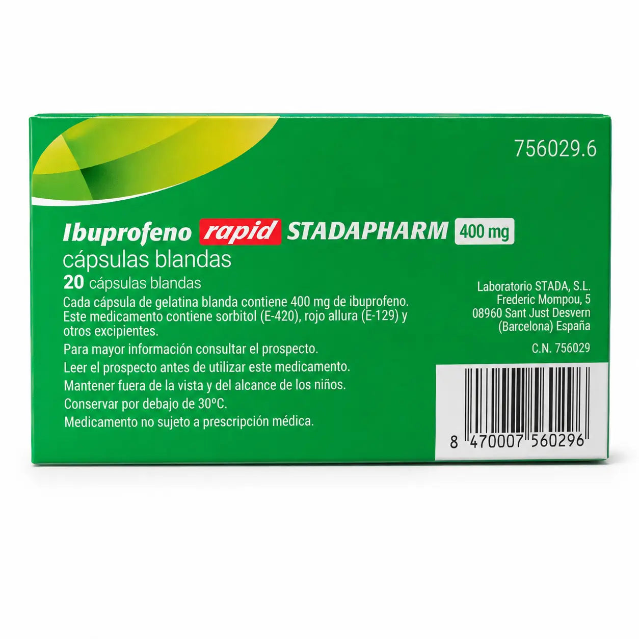 Stadapharm Ibuprofen Rapid 400 mg, 20 Kapseln