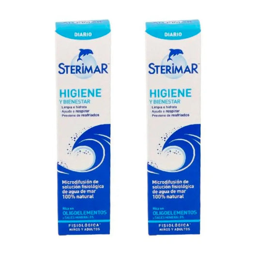 Sterimar Duplo Seewasser Physiologische Mikrodiffusion Nasenhygiene 2 x 50 ml