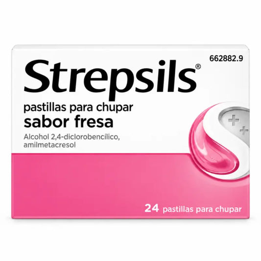 Strepsils Erdbeere, 24 Lutschtabletten