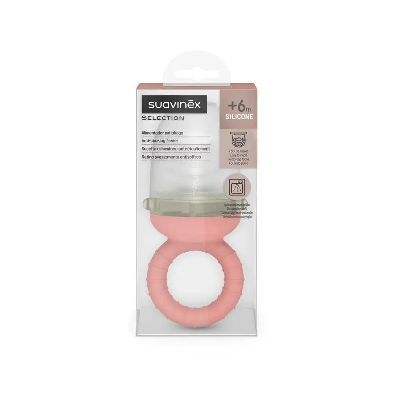 Suavinex Anti-Erstickungshilfe aus Silikon, +6 Monate, Rosa