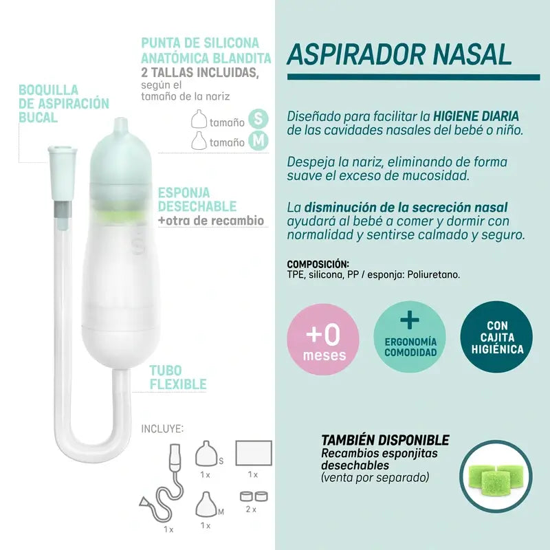 Suavinex Nasensauger für Säuglinge, +0 Monate