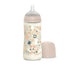 Suavinex Babyflasche 360 ml, Dense Flow (L), +6 Monate, Wonderland Flowers Pink