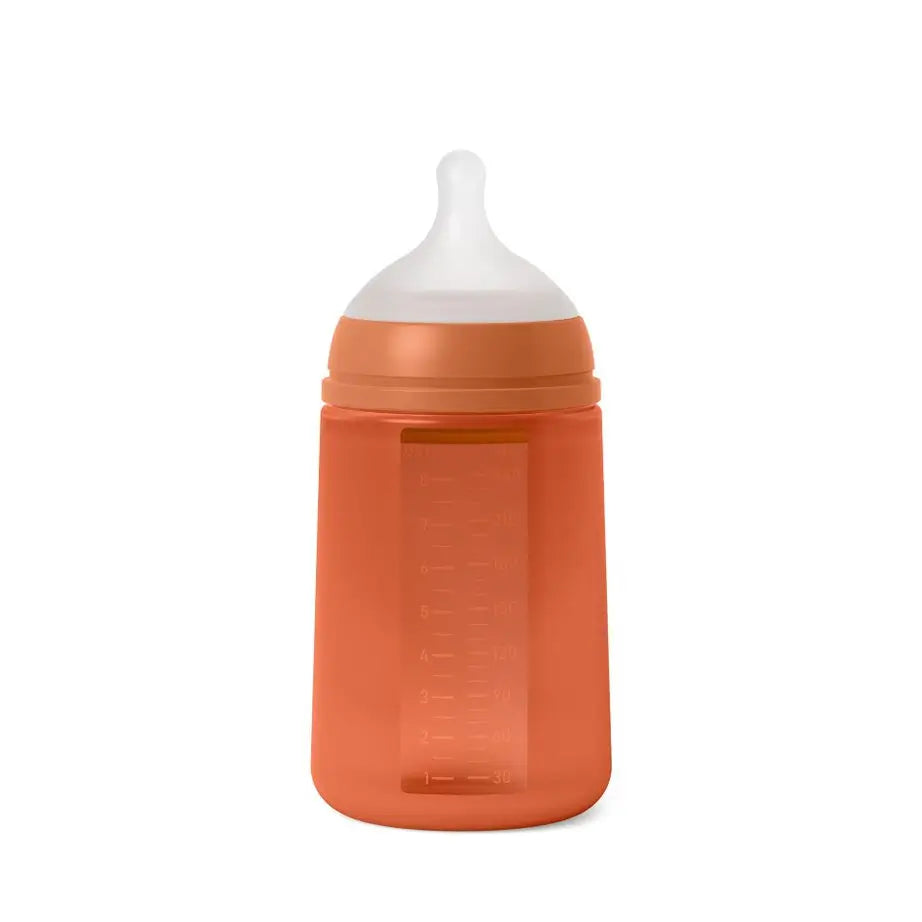 Suavinex Babyflasche mit Silikonflasche 240 ml, Physiologischer Sauger Sx Pro, Medium Flow (M). +3 Monate. Farbe Essenz, Fliese