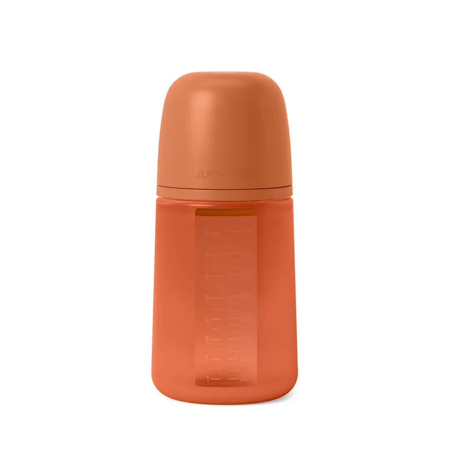 Suavinex Babyflasche mit Silikonflasche 240 ml, Physiologischer Sauger Sx Pro, Medium Flow (M). +3 Monate. Farbe Essenz, Fliese