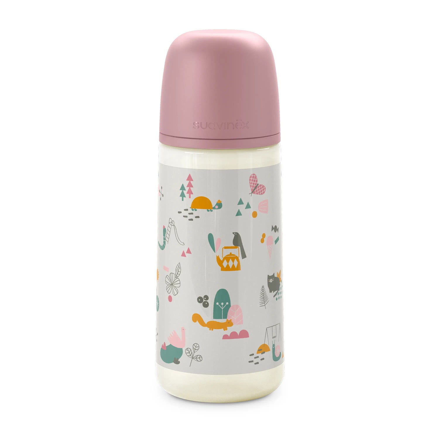 Suavinex Biberón De 360 Ml, Babies +6 Monate. Spaziergang Park Rosa, 1 Einheiten
