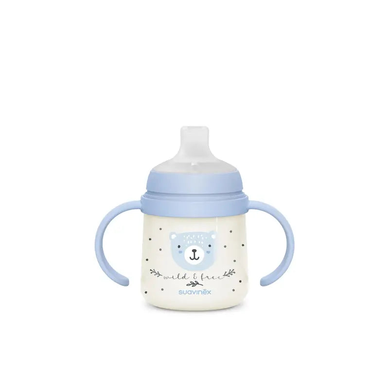 Suavinex Nachtflasche Night & Day +6 Monate Wild&Free Blau, 150 ml