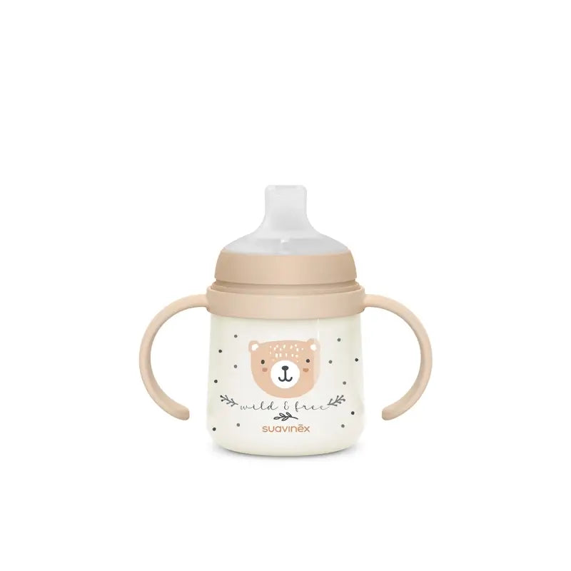 Suavinex Nachtflasche Night & Day +6 Monate Wild&Free Beige, 150 ml