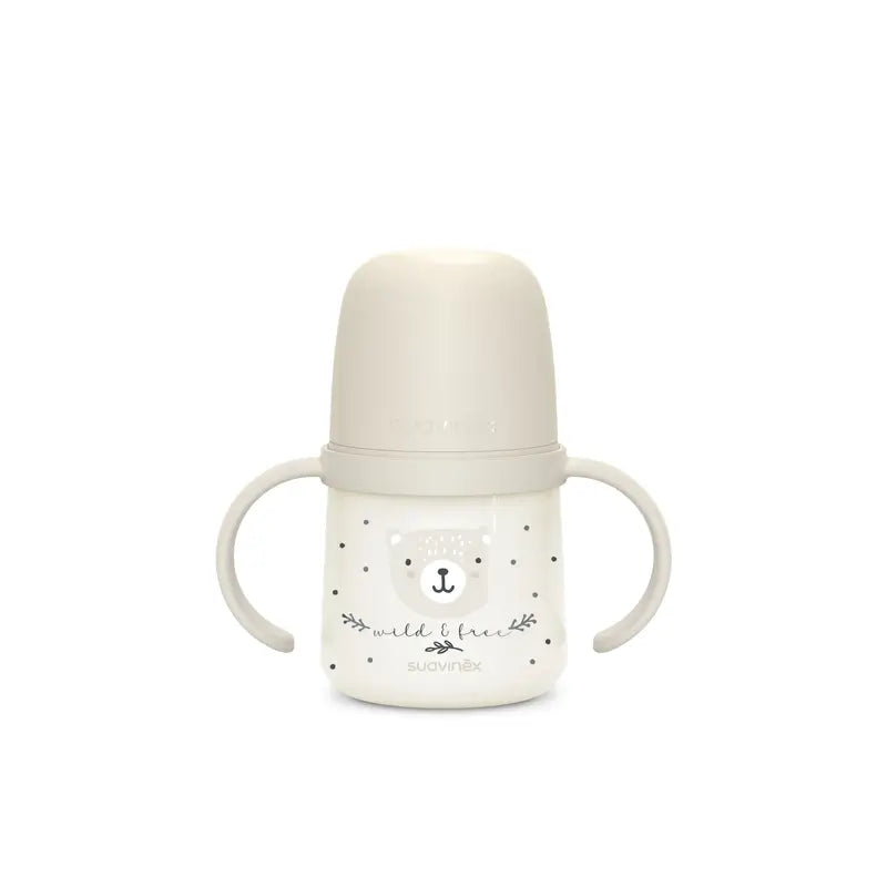 Suavinex Nachtflasche Night & Day +6 Monate Wild&Free Grau, 150 ml