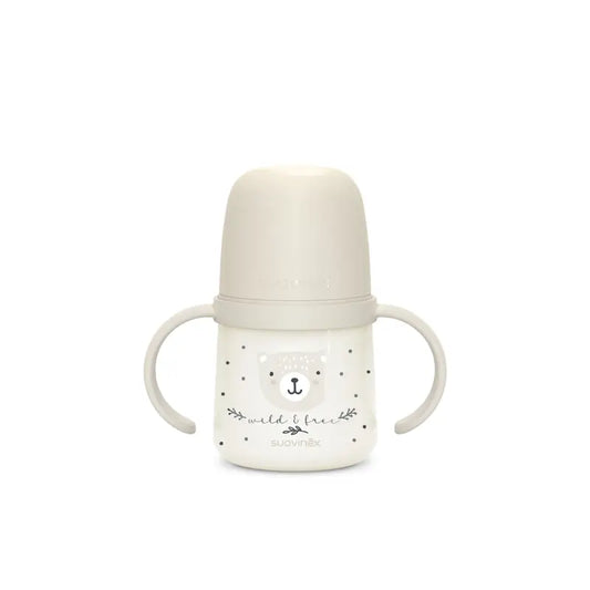 Suavinex Nachtflasche Night & Day +6 Monate Wild&Free Grau, 150 ml