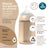 Suavinex Silikon-Trinkflasche 240 ml, Medium Flow (M), +3 Monate, Ballad Blau