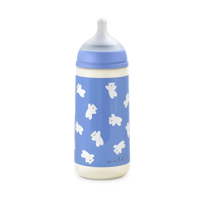 Suavinex Sx Pro Sauger Dense Flow Flasche (L) +6 Monate Wild&Free Blau, 360 ml