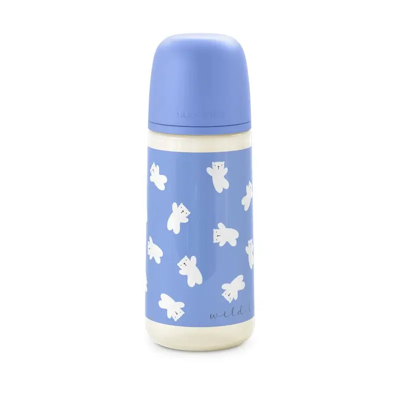 Suavinex Sx Pro Sauger Dense Flow Flasche (L) +6 Monate Wild&Free Blau, 360 ml