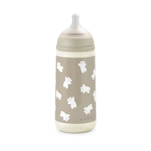 Suavinex Sx Pro Sauger Dense Flow Flasche (L) +6 Monate Wild&Free Beige, 360 ml