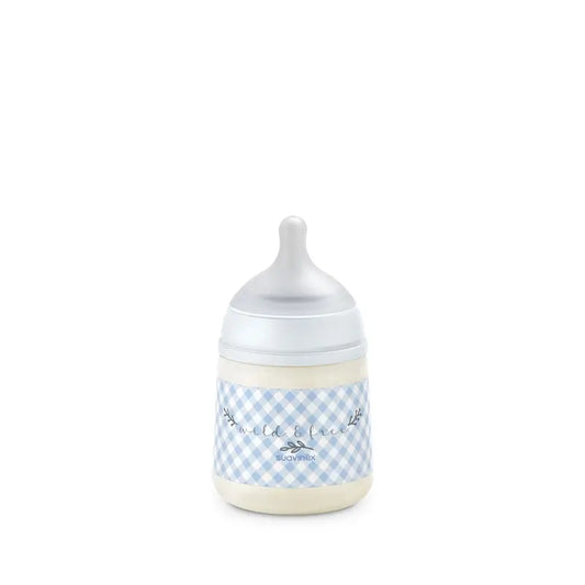 Suavinex Trinkflasche Sauger Sx Pro Slow Flow (S) +0 Monate Wild&Free Blau, 150 ml