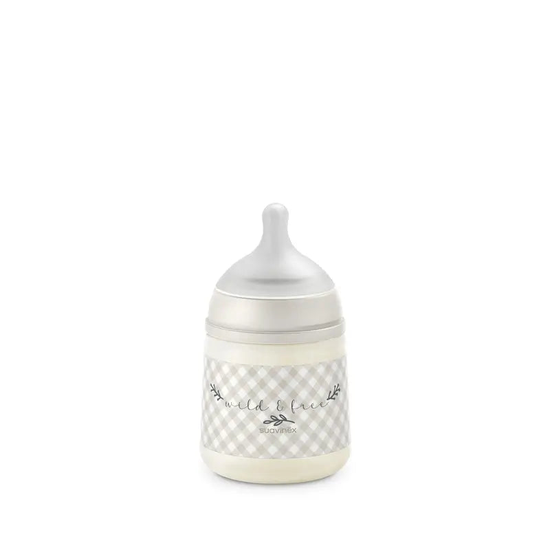 Suavinex Nuckelflasche Sx Pro Slow Flow (S) +0 Monate Wild&Free Beige, 150 ml