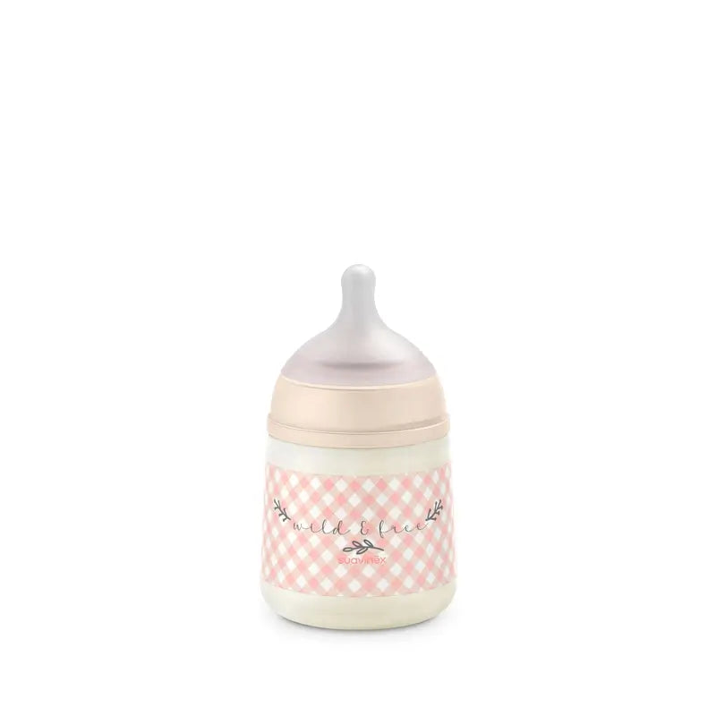 Suavinex Flasche Nippel Sx Pro Slow Flow (S) +0 Monate Wild&Free Pink, 150 ml