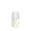 Suavinex Glasflasche 120 ml, Slow Flow (S), +0 Monate, Blaue Poesie
