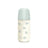 Suavinex Babyflasche Glas 240 ml, Medium Flow (M), +3 Monate, blaue Poesie