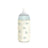 Suavinex Babyflasche Glas 240 ml, Medium Flow (M), +3 Monate, blaue Poesie