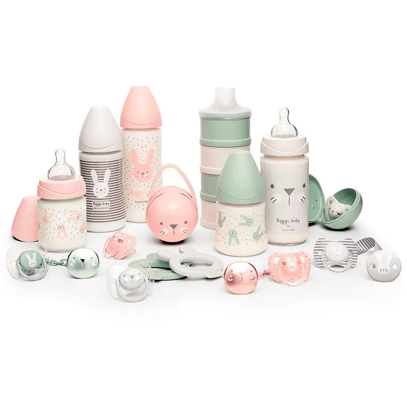 Suavinex Babyflasche Premium Kaninchen Farbe Grau, 120 ml
