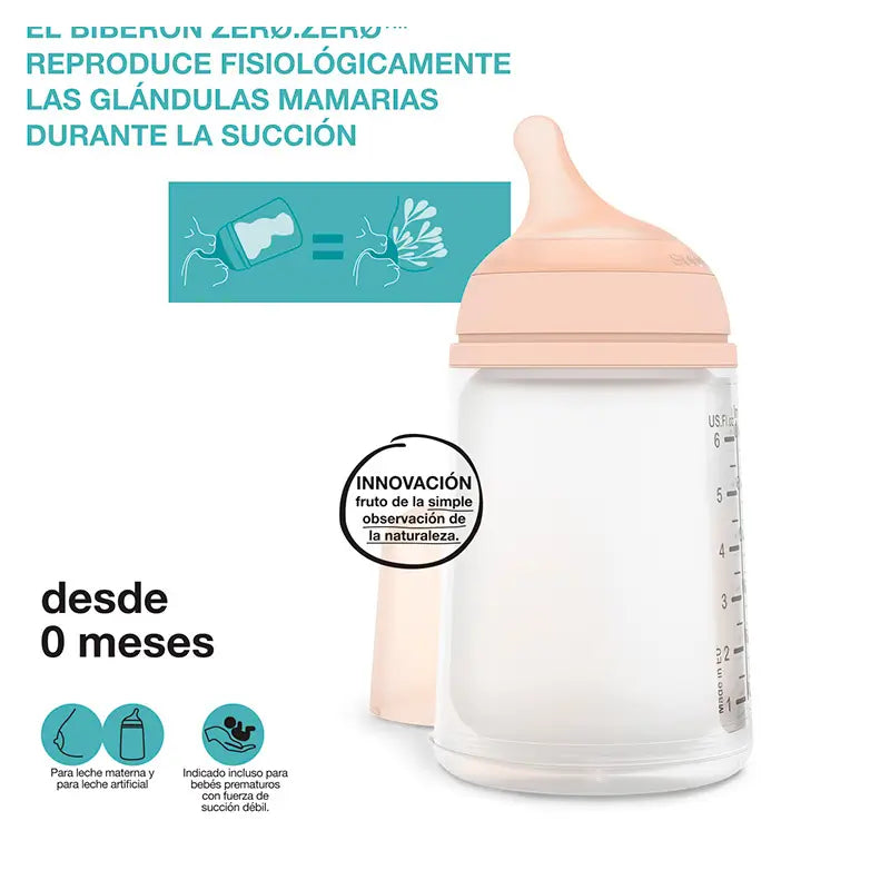 Suavinex Zero-Zero Flaschenset 270 ml, mittlerer Durchfluss