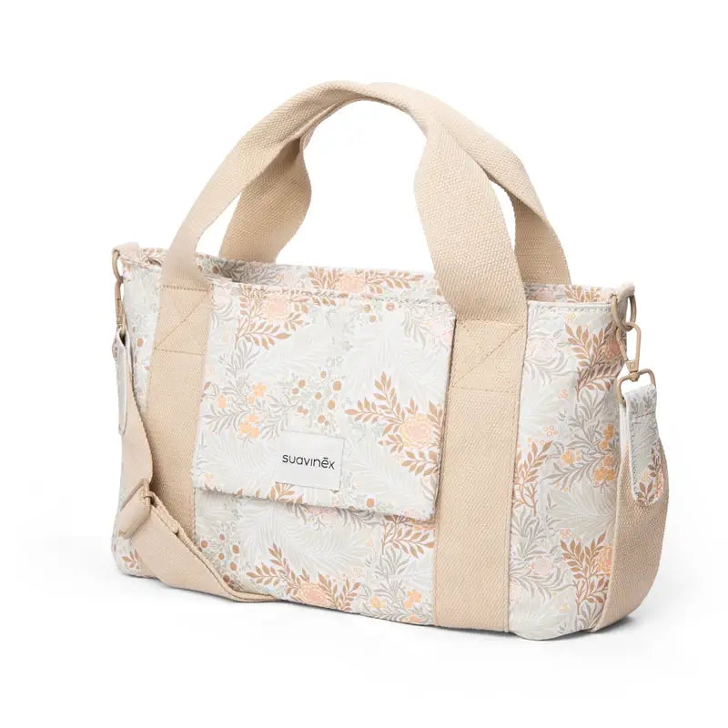 Suavinex Rechteckige Poesie Beige Gedruckt Brotkorb Babywagen Tasche