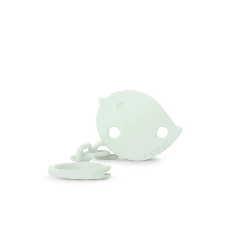 Suavinex Brosche Clip Schnuller Halter +0 Monate Vögelchen Grün