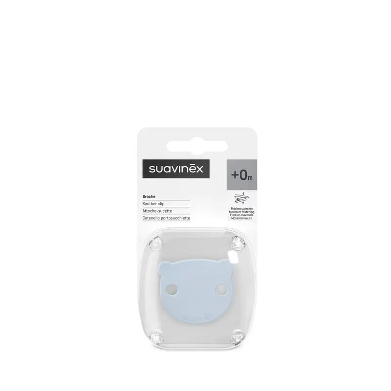 Suavinex Schnullerhalter Clip +0 Monate Wild&Free Blau