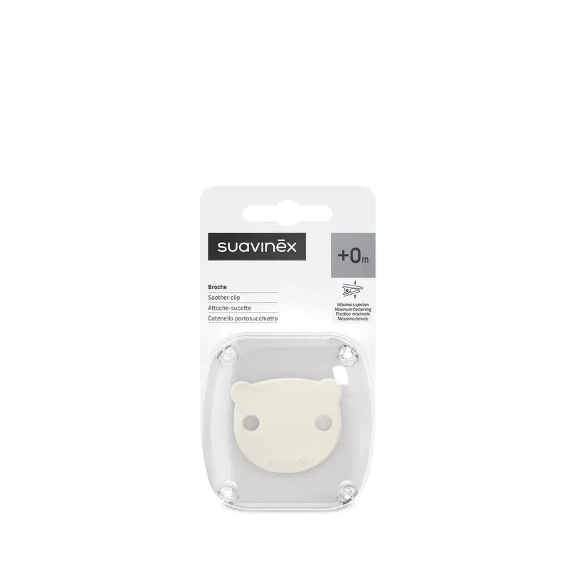 Suavinex Schnullerhalter Clip +0 Monate Wild&Free Beige